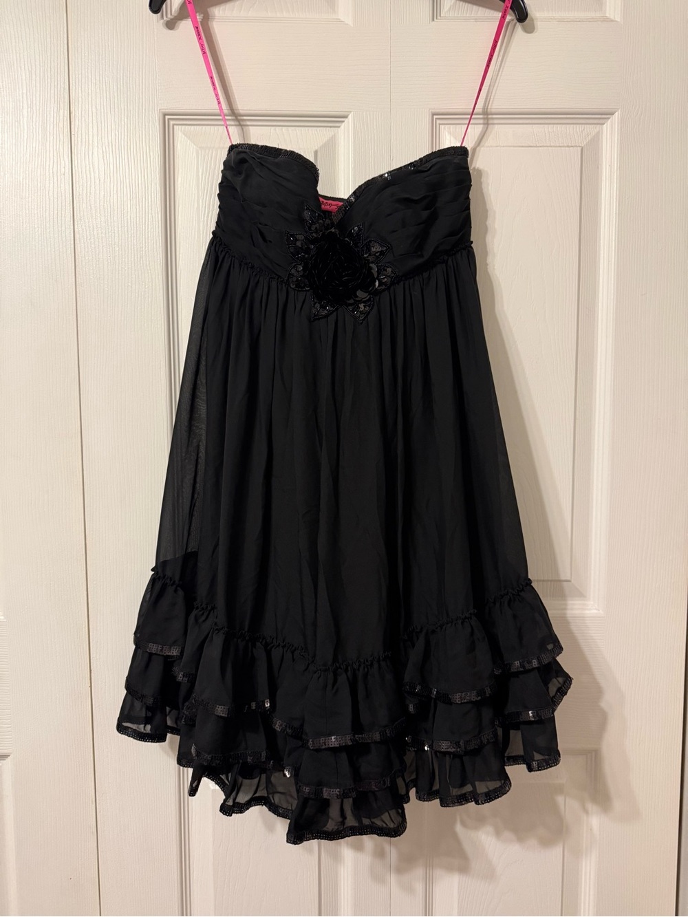 Y2K Betsey Johnson Black Dress with Pink Label